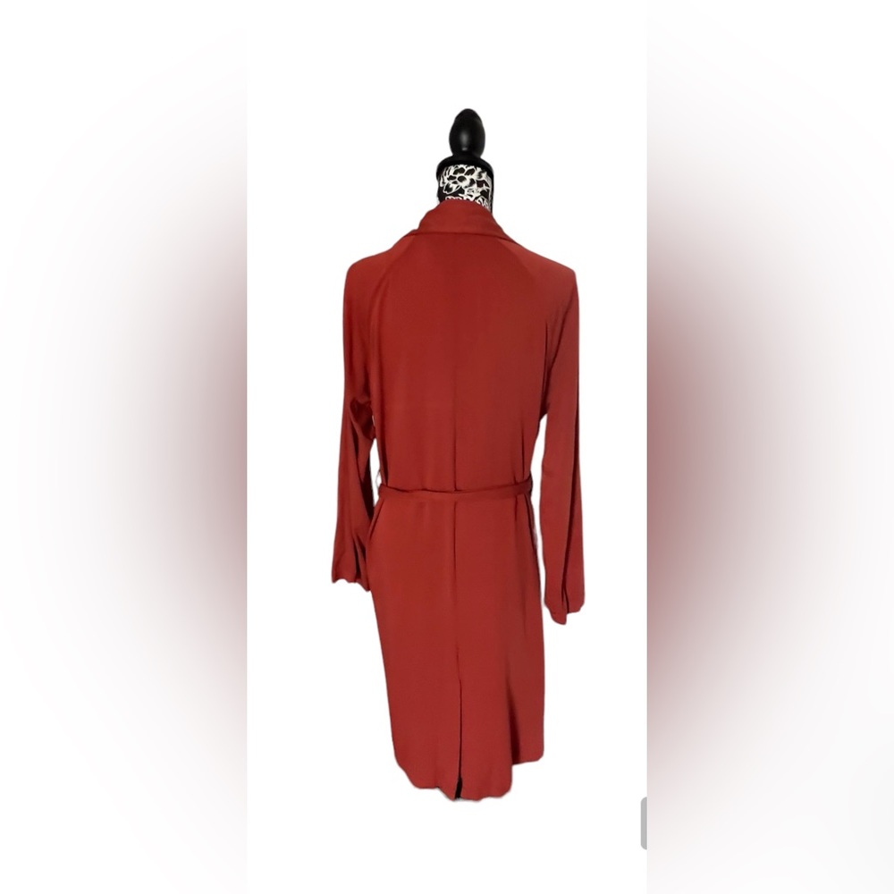 Mi Ami burnt orange colored trench coat size M NWOT - Picture 2 of 7